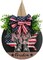 Patriotic Wreath July 4th , Memorial Day Door Decorations – 3D Independence Day Wreath with Flag, Military Boots & Faux Greenery